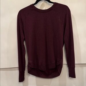 Athleta Maroon Long Sleeve Sweatshirt